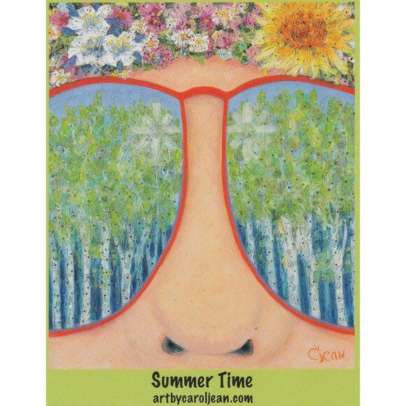Carol Jean Other - Summer Time Aspen Art Print 4x5 Card Steamboat Springs CO Summertime Carol Jean